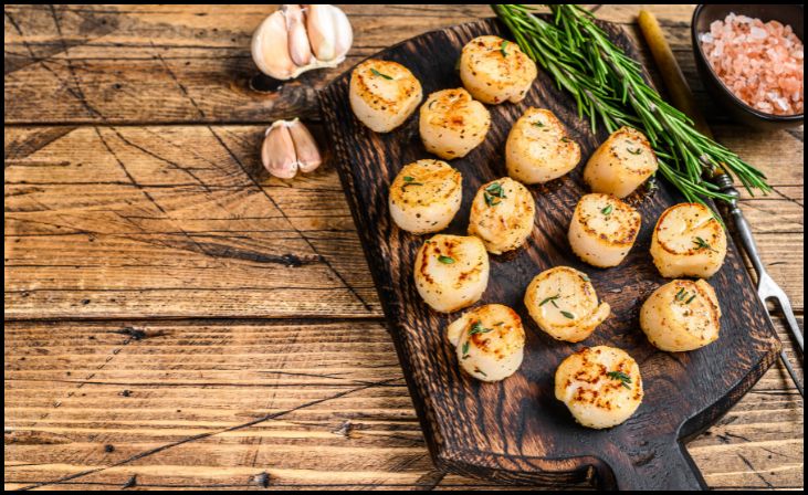 Seared Scallops with Garlic Herb Butter